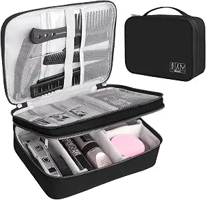 Barber Case Barber Tool Bags Barber clipper Bag Barber Cases for Clippers and Supplies Professional Barber Accessories Kit Hair Cutting Scissors Storage Bag Shaving Kits (Black)