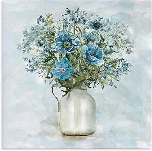 Geranium Bouquet Milk Pitcher, 24 x 24 Inch Canvas Wall Art