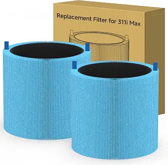 2 Packs Blue 311i MAX Replacement Filter Compatible with Blue Pure 311i Max Air Purifier,Premium Filter & Activated Carbon Filter- F3MAX Filter
