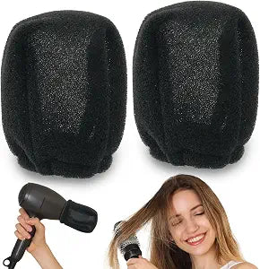2 Pcs Hot Sock Diffuser for Hair Dryer, Compact and Portable, Black