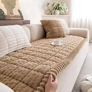 Couch Cover for Dogs - Non-Slip Soft Flannel Khaki,27.6"x59"