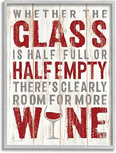 Funny Wine Glass Kitchen Dining, 11 x 14 Inch Framed Gicle Print
