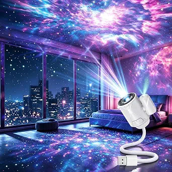 Galaxy USB Portable Star Projector Night Light with 9 Nebula Effects