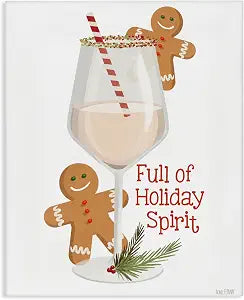 Stupell Industries Holiday Spirits Floral, 24 x 30 Inch Canvas Wall Art
