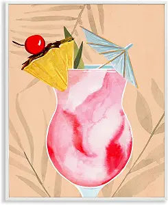 Fruity Cocktail Tropical Floral, 16 x 20 Inch Framed Gicle Print