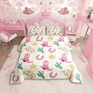 Feelyou Western Decor Bedding Set Twin Size Wild Western Cowboy Comforter