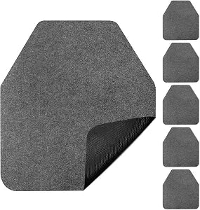 6 Pack Commercial Urinal Floor Mats, Non-Slip Rubber Backing