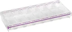 CRAFT MATES Bead Organizer, 14 Locking Compartments, 2XL, Clear Lids