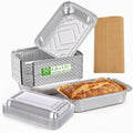 tchrules 50 Pack Disposable Loaf Pans with Lids,8.3" X 5.5" X 2.0"