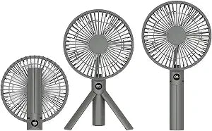Quiet Handheld Fan, Portable Fan Rechargeable, 12H Battery Life USB-C