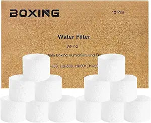 Boxing 12-Pack Top Fill Humidifier Replacement Filters, Capture Particles, Improve Humidification Efficiency, Prevent Leaking Caused by Impurities, Extend Lifespan of Humidifier HU-802, HU-602