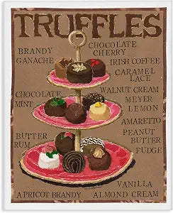 Stupell Industries Chocolate Truffles Kitchen, 16 x 20 Inch Canvas Wall Art