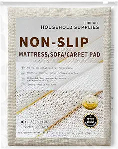 Mattress Slide Stopper and Gripper,Slip Mattress Grip Pads,Non slip mattress pad,Keep Bed and Topper Pad from Sliding for Sofa, Couch, Chair Cushion, Mattresses, Easy Trim, Slip Resistant-Twin
