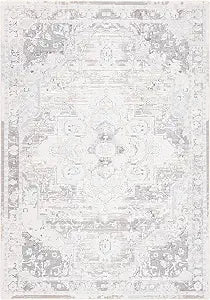 Martha Stewart x SAFAVIEH Area Rug Collection - 2'6" x 4', Grey & Beige, Non-Shedding & Easy Cleaning, Ideal for Living Room, Bedroom, Office, Accent Space (MSR8936B)