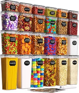 KEMETHY Airtight Food Storage Containers with Lids, 24 PCS, BPA-free