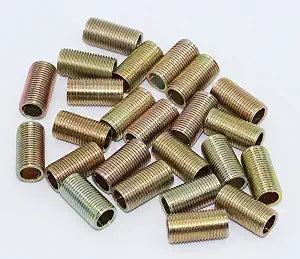 Creative Hobbies ELY1085 - Steel All Thread Lamp Pipe Nipples - 3/4 Inch Long, Yellow Zinc Coated, 1/8IP Standard Thread, Hardware DIY Repair Part - Pack of 25 Pieces