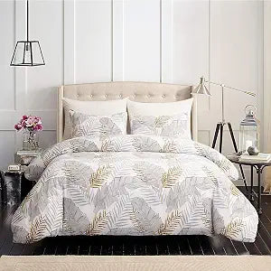 GETIANN Soft Bedding Duvet Cover Set Twin Bananaleaf Comforter Cover with 1 Pillow Sham Lightweight Soft Bedding Set Hotel Quality (Bananaleaf, Twin)
