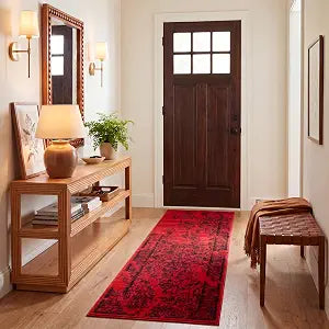 SAFAVIEH Adirondack Collection Runner Rug - 2'6" x 6', Red & Black, Oriental Distressed Design, Non-Shedding & Easy Care, Ideal for High Traffic Areas in Living Room, Bedroom (ADR101F)