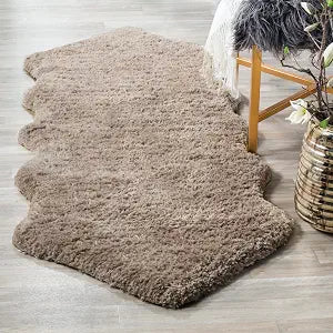 SAFAVIEH Sheep Shag Collection Runner Rug - 2'3" x 6', Silver, Handmade, 1-inch Thick Ideal for High Traffic Areas in Living Room, Bedroom (SSG101A)