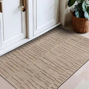 Rugshop Horizontal Dash Soft Shag High-Low Area Rug, 2' 3" x 4' Beige