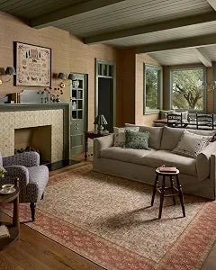Loloi Rifle Paper Co Edinburgh Ivory/Spice 2'-0" x 5'-0" Accent Rug