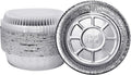 (40 Pack) Premium 8-Inch Round Foil Pans with Plastic Dome Lids l Heavy Duty l Disposable Aluminum Tin for Roasting, Baking, or Cooking