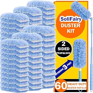60 Heavy Duty Duster Refills for Swiffer Duster, Large Size, Blue