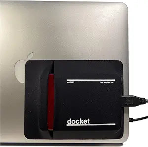 External Hard Drive Holder for Laptop - Closed Pocket Design with Cable Hole for Safe Storage - Expand Storage While Eliminating Boundaries, Black