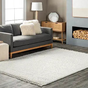 nuLOOM Neva Ivory Solid Power Loomed Area Rug, 2' x 3'