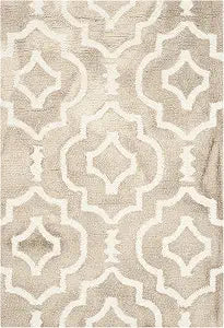 SAFAVIEH Dip Dye Collection Accent Rug - 2' x 3', Beige & Ivory, Handmade Moroccan Watercolor Wool, Ideal for High Traffic Areas in Entryway, Living Room, Bedroom (DDY538G)