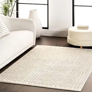 nuLOOM Princess Cream Geometric Washable Area Rug, 2' x 3'