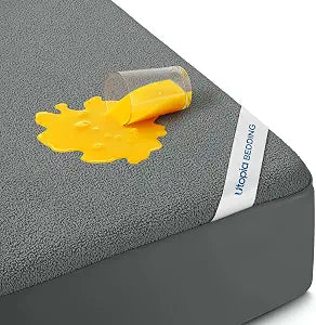 Waterproof Queen Size Mattress Protector fits Upto 17" Deep Pocket