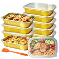 NPLUX 61oz Aluminum Baking Pans with Lids,8.3x6.2in,Ovenï¼†Freezer Safe