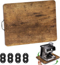 Appliance Slider, Sliding Tray for Coffee Maker, Coffee Pot Slider for Countertop, 360 Rolling Tray Appliance Slider for Kitchen Appliances- Rustic Brown (13'' X 14'')