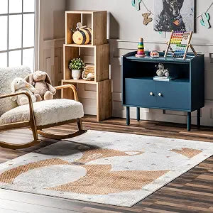 nuLOOM Talia Bashful Fox Kids Machine Washable Accent Rug, 3x5, Beige