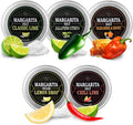 Margarita & Cocktail Flavored Salt Rimmer, 5-Pack Gourmet Cocktail Blends