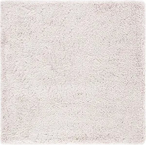 SAFAVIEH Flokati Shag Collection Area Rug - 3' Square, Beige, Geometric Design, Ideal for High Traffic Areas in Living Room, Bedroom, Dining (FLK950E)