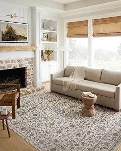 Loloi II Sorrento Collection SOR-01 Mist/Charcoal 2'-0" x 3'-0" Accent Rug