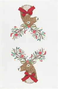 Now Designs Dasher Deer Printed Kitchen Towel, 18x28 inches