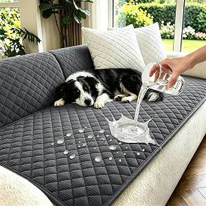 ALIECOM Waterproof Couch Cover for Dogs, Non Slip Sofa Protector Washable