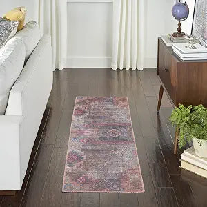 Nourison Home New Concept Washables Multicolor 2' x 6' Area Rug - Easy Clean, Non Shedding, Bed Room, Living Room, Dining Room, Kitchen (6' Runner)