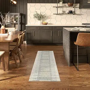 Nourison Home Nordic Ivory Multicolor 2' x 6' Area Rug - Easy Clean, Non Shedding, Bed Room, Living Room, Dining Room, Kitchen (6' Runner)