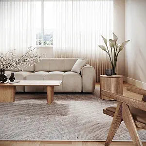 nuLOOM Kaelani Abstract ' Machine Washable for Living Room Bedroom Dining Room, Beige