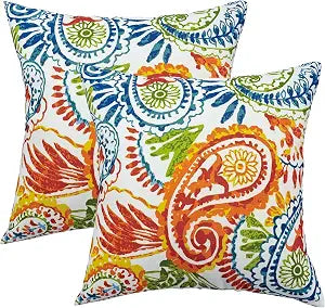 JMGBird Outdoor Patio Pillows Waterproof Outdoor Pillow Inserts Included