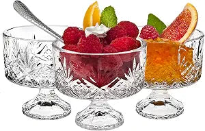 Godinger Dublin Trifle Tasters, Glass Dessert Cups, Clear, Set of 8