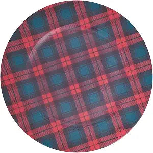 SARO LIFESTYLE Tartan Style Charger Plate (Set of 4)