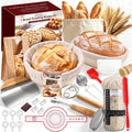 Sourdough Starter Kit with Banneton Bread Proofing Baskets & Tools