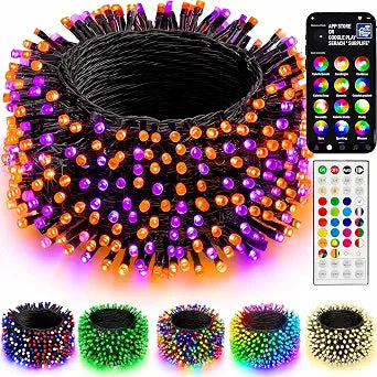 Dazzle Bright 66FT 200 LED Smart Color Changing Christmas Halloween Lights