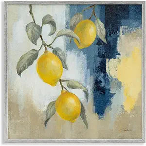 Lemons From South Fruit Still Life, 17 x 17 Inch Framed Gicle Print