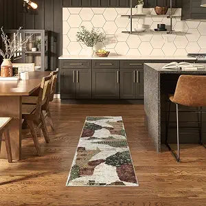 Nourison Home Nordic Beige Multi 2' x 6' Area Rug - Easy Clean, Non Shedding, Bed Room, Living Room, Dining Room, Kitchen (6' Runner)